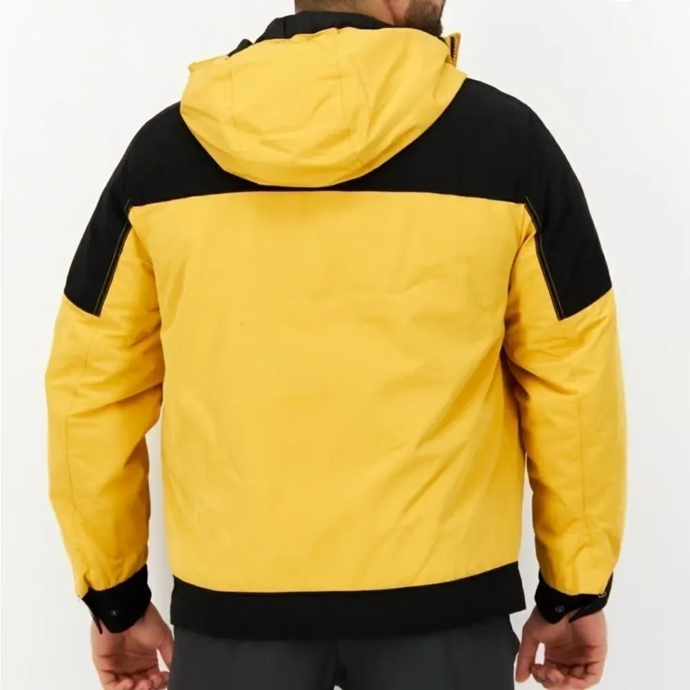 NWT Club Room Men Hooded Long Sleeve Parka Jacket, Yellow XXL jacket, coat